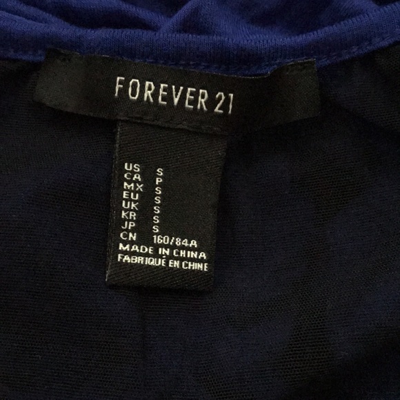 Forever 21 - Blue Maxi Dress with Mesh Detail - S - Picture 5 of 6